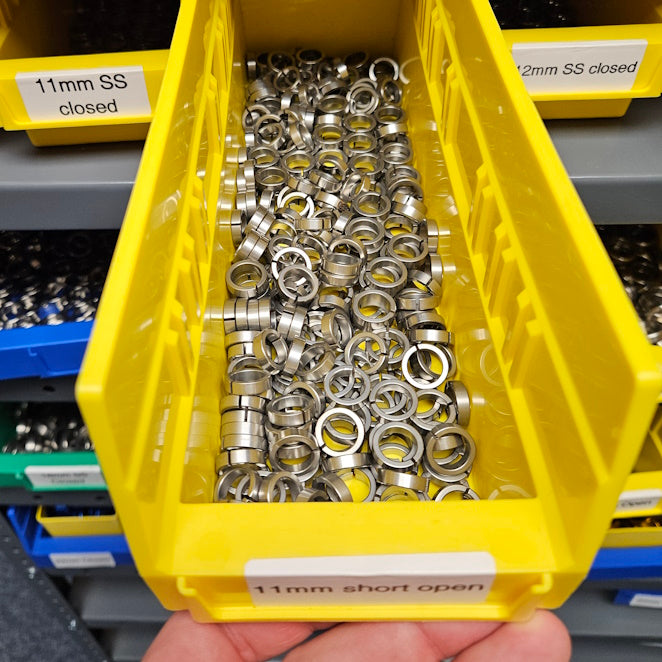 Unengraved Split Stainless Steel Leg Bands