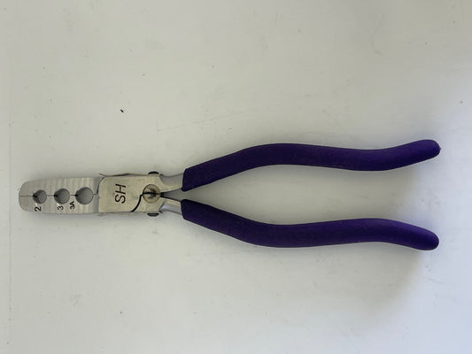Open-Band Closing Pliers by Stauffer-Henley - Triple Hole