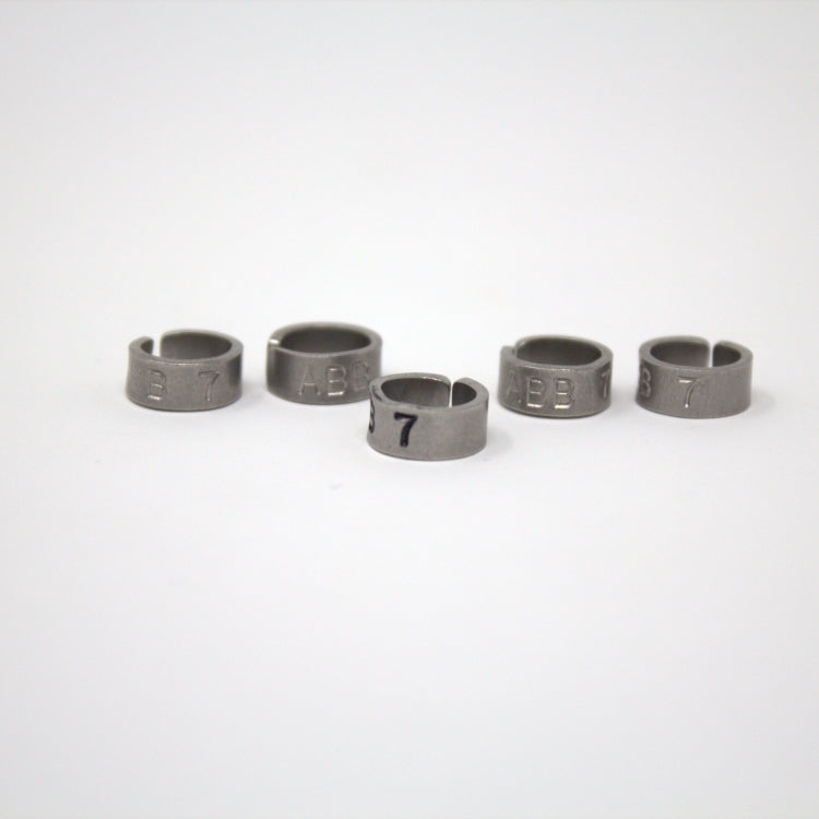 Split Bent Stainless Steel Leg Bands - Stamped