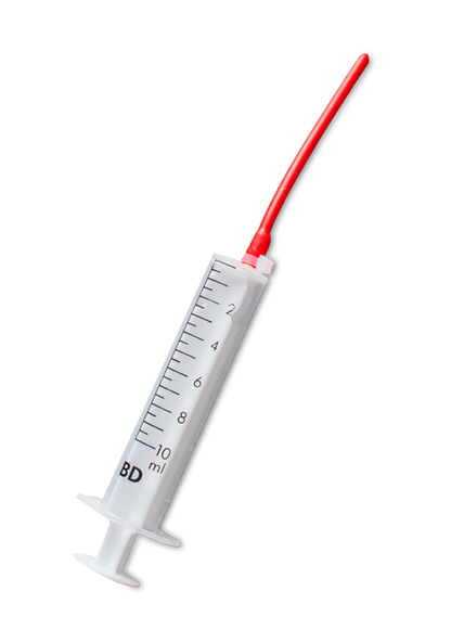 PSITTACUS Handfeeding Syringes With Long Red Soft Tubes