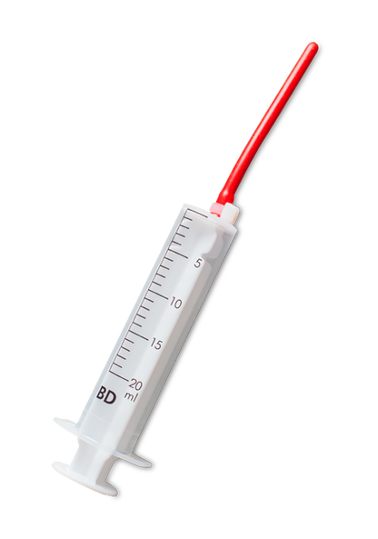 PSITTACUS Handfeeding Syringes With Long Red Soft Tubes