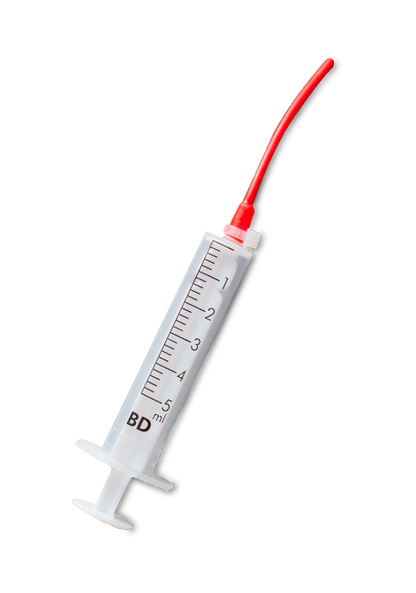 PSITTACUS Handfeeding Syringes With Long Red Soft Tubes